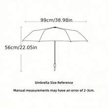 8-Rib Transparent Folding Umbrella, Windproof Waterproof Portable, Manual Open/Close, 210T Plastic Material, Classic Neutral Design, Suitable For Summer Beach Travel, Fashionable & Minimalist - Multicolor - View 7
