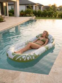 1pc Inflatable Hammock With Net, Foldable Dual-Use Backrest Float, Water Recreation Lounger, Floating Sofa For Adult Summer Pool And Beach Party, Perfect Summer Gift, Swimming Pool Raft Floating Lounger, Pool Inflatable, Beach Essentials, Pool Float - Multicolor - View 11