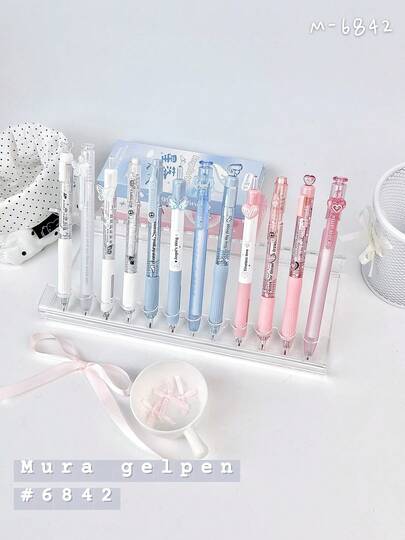 骡子牌圆珠笔套装，可伸缩中性笔，创意高品质速干0.5mm黑色墨水笔，适合学生使用