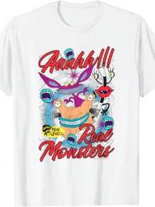 Aaahh!!! Real Monsters Main Monsters Airbrush  T-Shirt - màu đen - Xem 7