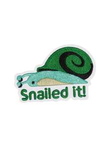 1pc Cute Snail Embroidered Iron-On Patch, Green Snail/Colorful Snail 2 Options, Easy To Iron And Sew, Suitable For Decorating Clothes, Jackets, T-Shirts, Hats And Bags, Creative Decorative Clothing Badge Patch, Cartoon Animal Embroidered Sticker - Snails - View 12