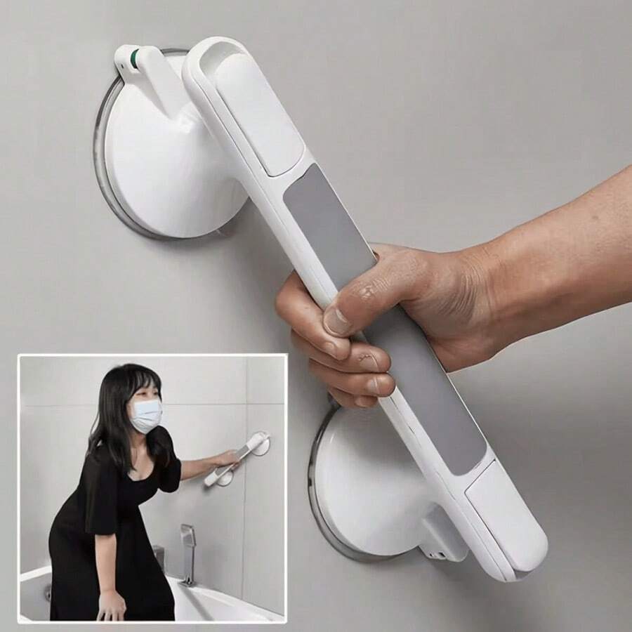 1 thanh vịn an toàn - Dễ dàng lắp đặt, không cần khoan, với tay cầm chống trượt và cốc hút chắc chắn. Được làm từ nhựa cao cấp, thích hợp cho phòng tắm, nhà bếp và phòng khách. - Nhiều màu - Xem 1