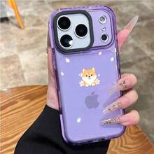 スマホケース：ヴィンテージ グラデーション ユニセックス スマホケース 17pro Max/17pro/17/11/12/13/14/15/15Pro/15PluS/15Pro Max/16/16Pro/16PluS/16Pro Max/MIN/X/XR 対応 柔らかTPU 耐落下  カメラレンズ保護 インスタ映え 水はじき 秋コーデ - 透紫 - チェックする 1