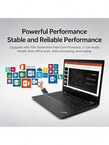 Lenovo Used ThinkPad L13, I5-10210, 8GB RAM, 256GB SSD, 13.3-Inch FHD Screen, Quad-Core Eight-Thread Processor, 14-Hour Battery Life, 95% New, Lightweight Business, Office, Programming, And Student Laptop (Power Adapter Not Included). - Black - View 5