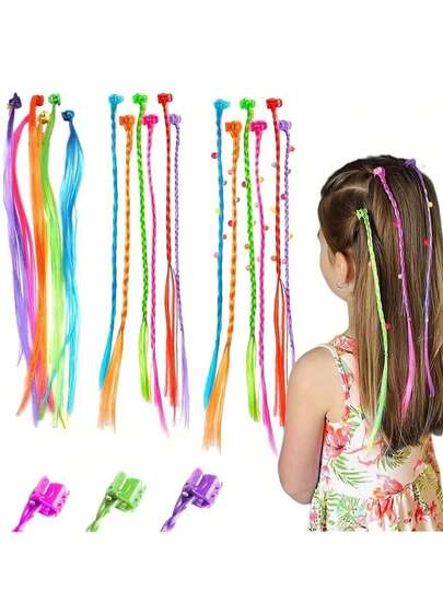 18 chiếc kẹp tóc cầu vồng - Kẹp tóc nhiều màu sắc phù hợp cho trẻ em và thanh thiếu niên, phụ kiện tạo kiểu tóc quanh năm, chất liệu nhựa, phương pháp dệt không đan, phụ kiện tóc cho tuổi teen | Kẹp tóc nhiều màu | Phụ kiện tóc bằng nhựa