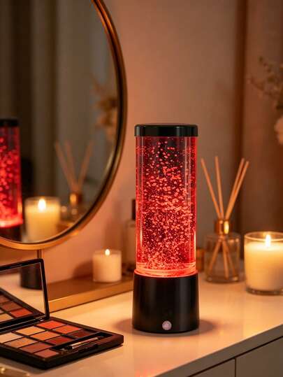 1个彩色LED逼真火山喷发夜灯，USB供电桌面装饰火山灯，客厅卧室办公室家居装饰台灯