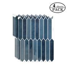 WoStick 4/10/20 miếng gạch ốp tường lục giác tự dính kích thước 11,4" x 9", thích hợp cho nhà bếp, phòng tắm, lò sưởi và xe RV. - Mũi tên màu xanh - Xem 12