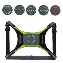 Chaleco reflectante para ciclismo, Clip reflectante para mochila, Recargable por USB con control remoto LED intermitente, Adecuado para ciclismo, correr y patinaje - Gris - Ver 6