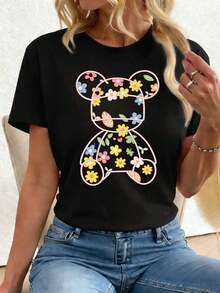 Women T-Shirts - Black - View 1
