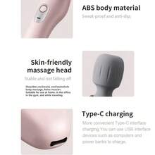 1pc Mini Portable Massage Stick, Elegant Handheld Electric Massager Suitable For Neck, Shoulder And Back Muscle Relaxation, Lightweight Wireless Relaxation Stick, Daily Care And Travel Portable Self-Care Tool - Multicolor - View 4