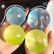1pc 2026 Latest Gift Coconut Oil Squeeze Toy, Transparent Blue Stress Relief Squeezy Ball, Moldable Non-Rebound Satisfying Squee - 如圖所示 - 查看 2