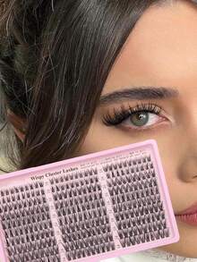 300 sợi mi giả hoạt hình, kiểu dáng tự nhiên, mềm mại, dài 10-16mm, thích hợp cho cosplay nhân vật anime, không chứa nhựa, mi giả đơn với độ cong CC. - D - Xem 2