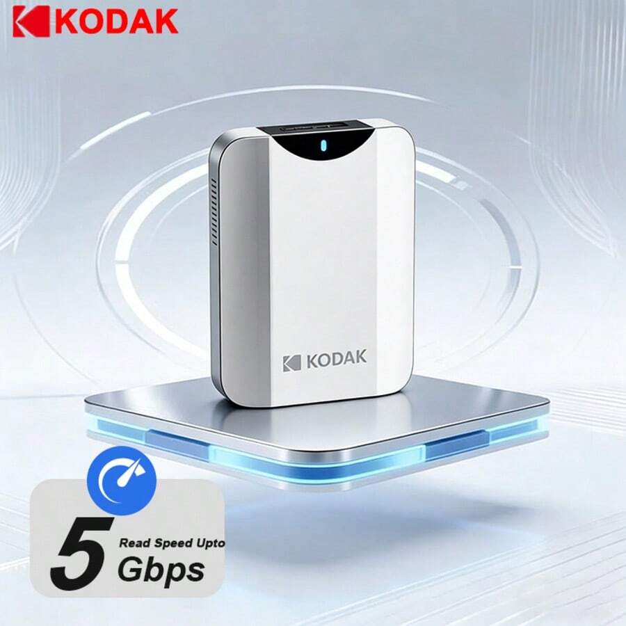 Kodak P230 Portable External Hard Drive 5Gbps 1T USB3.0 Lightweight 2.5-Inch PHDD Metal Casing For PC Tablets PS5 XBOX Laptop Desktop - 查看 1