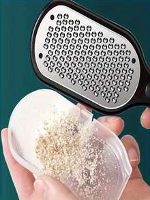 Professional Stainless Steel Foot Scrubber With Anti-Splash Design, Ergonomic Curved Handle For Comfortable Grip, Durable Coarse Sandpaper Surface - Suitable For Removing Calluses And Dead Skin, Great For Beauty Enthusiasts And Home Spa Foot Care - Multiple Styles - View 5