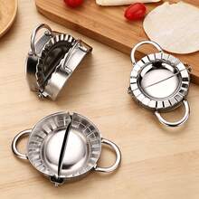 Creative Stainless Steel Dumpling Maker, Small/Medium/Large Size Kitchen Tool For Homemade Dumpling Skin, DIY Dumpling Mold - Silver - View 2