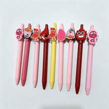 6支/套卡通医疗图案按动式圆珠笔，适用于医务人员、办公室、学习场所，黑色墨水，节日派对小礼物 - A - 查看 3