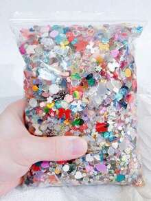3D Assorted Mix Color Nail Charms Multi-Shapes Heart Flower Bowknot Shaped Nail Charms Resin Flatback Nail Art Rhinestones Charms Manicure Crafts Jewelry Accessories - 多色 - 查看 1