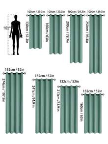 1pc Full Blackout Curtain Panel With Thermal Insulation Lining, Lightweight Polyester Fabric, Top Eyelet Design, Suitable For Living Room, Bedroom, Kitchen, Bathroom, Home Decor - Lake Blue - View 4