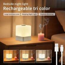 1pc Touch Sensor Bedside Lamp, Dimmable, RGB Multi-Color, With Remote Control / 3-Color Rechargeable Desk Lamp, Suitable For Home Bedroom, Nursery Night Light, Breastfeeding - Multicolor 2 - View 10
