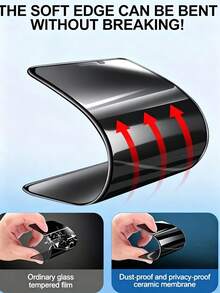 2 piezas de película cerámica mate con privacidad compatible con iPhone [No es de vidrio] para 16 Plus/17 Pro Max/12/16 Pro/17/13/15/14/16 Pro/12, antihuellas, cobertura completa, 28° de privacidad, ajuste perfecto - 2 unidades - Ver 4