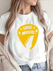 La última camiseta de mujer modelo 2026 con suave degradado y mangas cortas: top de poliéster ligero y transpirable, que se puede combinar con una manta, presenta un suave diseño degradado, una camiseta informal de cuello redondo, adecuada para el uso diario, lavable a máquina, en tonos grises, adecuada para uso en casa y al aire libre. - Blanco - Ver 1