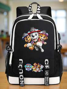 1 chiếc ba lô bền chắc - Ba lô polyester dung tích lớn in hình hoạt hình Ryder trong phim PAW Patrol, nhiều ngăn, thiết kế gấp gọn nhẹ, lý tưởng cho trường học và du lịch, giặt tay, ba lô đi học | Ba lô bền chắc - Nhiều màu - Xem 8