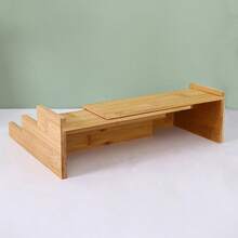 Wooden Extendable Shelf 3Tier Step Jar Tin Spice Storage Rack Cupboard Organiser - A - View 6