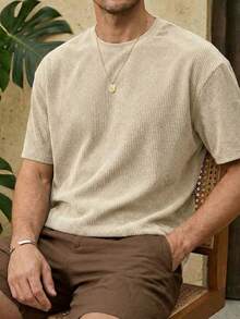 4件套男士休闲宽松圆领短袖T恤，夏季 - 彩色 - 查看 2