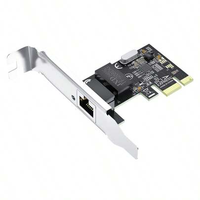 כרטיס רשת VegGieg PCI-E Gigabit Ethernet למחשב שולחני, יציאת RJ45, Plug And Play, כרטיס הרחבת רשת יציב במהירות גבוהה