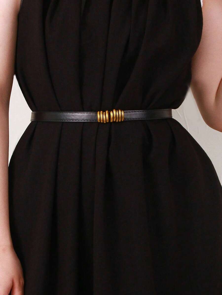 Adjustable Thin Belt Women's Accessory For Matching Dress, Matte Art Suit, Knit Sweater, Waist Chain, Summer Summer, School Fall, Autumn, Halloween