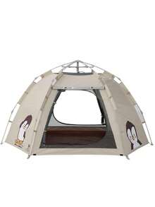 CAMEL CROWN Outdoor Camping Tent, "Hugging Goose" Tent With Black UV-Protective Fabric For Camping, Overnight Stays, And Parks-Foldable And Portable - Pearl White - View 4