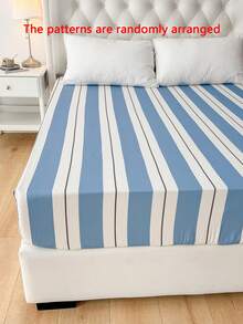 1 bộ ga trải giường bằng cotton 100%, họa tiết sọc, mềm mại và thoải mái, phù hợp với nệm dày 30cm, bộ đồ giường ký túc xá unisex, trang trí phòng ngủ theo phong cách tối giản. - Nhiều màu - Xem 8