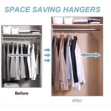 Hanger Connecting Hooks Wardrobe Space-Saving Stackable Clothing Household Stackable Hooks/10-30-50 Pcs - White - View 5