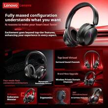Lenovo EH140 Pro Wireless Gaming Headset Ultra Low Latency 3D Spatial Audio Noise Canceling Mic For PC PS5 Mobile - View 9