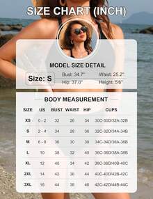 Women's High Waisted Bikini Sets, Crisscross Tie Back Drawstring Tummy Control Two Piece Swimsuits Bathing Suit - 玫紅色 - 查看 6