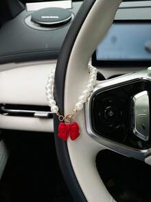 1pc Butterfly Decor Chain, Car Steering Wheel Decor, Car Interior Decor Chain Pendant, For Women - A - View 10