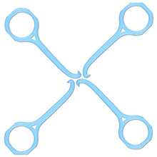 Aligner-B-Out V2  Blue 4 Pack Invisalign Remover Tool Aligner Remover Tool For All Aligners Removable Retainers Orthodontist Recommended Invisalign Accories - Blue 4 Pack - View 1