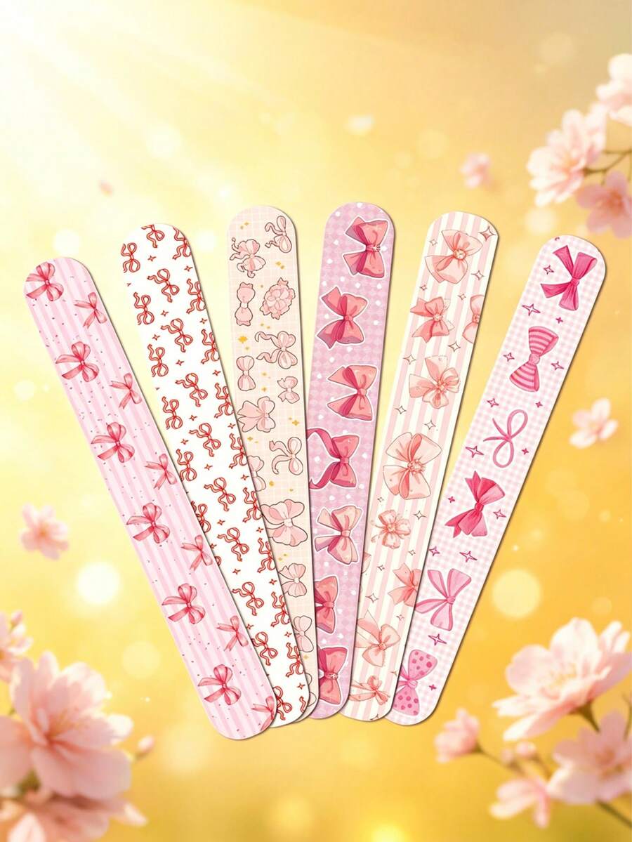 4/6/8 pièces aléatoires Bracelets de claquettes en plastique avec nœud rose, décoration de fête d'anniversaire thème nœud rose, décoration de baby shower, décoration de fête d'anniversaire 1 an - Multicolore - Voir 1