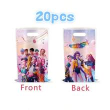 Hasbro 10/20 túi quà tặng chủ đề săn phù thủy, chất liệu giấy bạc, in hai mặt, kích thước 25*17cm, túi đựng hình quạt, thích hợp làm quà lưu niệm cho bữa tiệc. - A - Xem 12