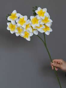 1束高品質仿真水仙花花束，奢華人造花束，高級婚禮/客廳/餐桌裝飾，優雅仿真花藝布置 - 多色 - 查看 9