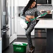 Tornado Spin Mop System And 1 Refill Mop And Bucket With Wringer Set For Hardwood Floor Cleaning 2 Total Heads Included - Green - View 6