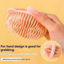 1 chiếc lược chải tóc hình gấu bông bằng silicon, lược tắm massage mềm mại cho trẻ sơ sinh, lược tắm chống trơn trượt dễ vệ sinh, dụng cụ gội đầu cho trẻ sơ sinh, vật dụng thiết yếu cho mẹ và bé. - Nhiều màu - Xem 4