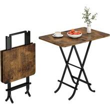 Juego de 2 Mesas Plegables de Comedor, Desayunador Pequeño para Cocina, Mesa Plegable Portátil para 4 Personas, Mueble para Cocina, Terraza y Oficina, Tamaño 64 x 40 x 66 - 1 - Ver 3