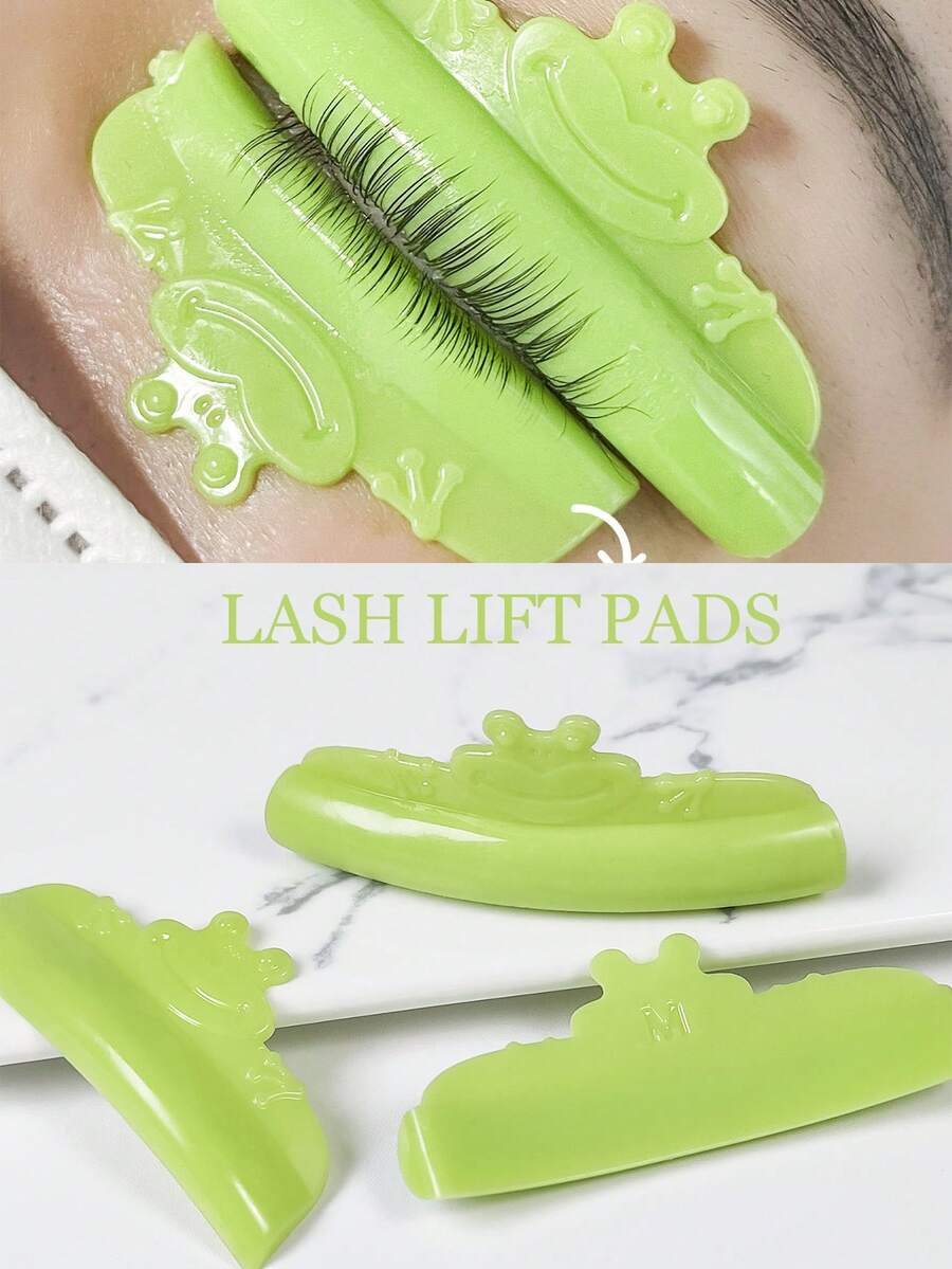 Bộ 6 miếng đệm uốn mi Lomansa, miếng đệm uốn mi chữ C/chữ L, dụng cụ uốn mi, 6 kích cỡ, thiết kế dễ thương mới, miếng đệm uốn mi tái sử dụng, phù hợp để uốn mi tại nhà và salon.