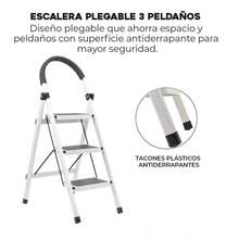 Steel Folding And Portable Tubular Step Ladder With 3 Steps - 白色的 - 查看 4