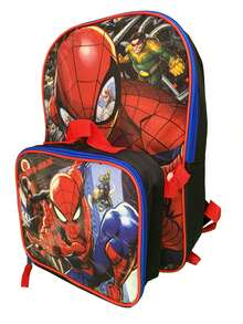 Marvel Spider-Man 16" Shoulder Backpack For School With Rectangular Lunch Bag - Multicolor - View 4
