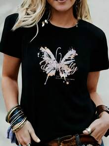 Women T-Shirts - Black - View 6