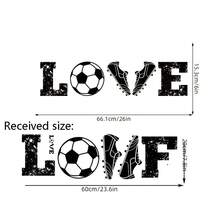 LOVE Creative Football Shoes Art English Self-Adhesive Wall Sticker For Bedroom, Living Room Decor - A - View 7