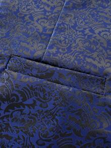Rompi Jas Jacquard Pria, Rompi Formal untuk Jamuan Makan, Pernikahan - Royal Blue - View 5