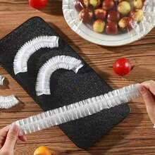 100pcs/400pcs Elastic Plastic Food Covers, Adjustable Stretch Bowl Seals, Kitchen Food Wrap, Mixed Colors, For Leftover Storage - Multicolor - View 7